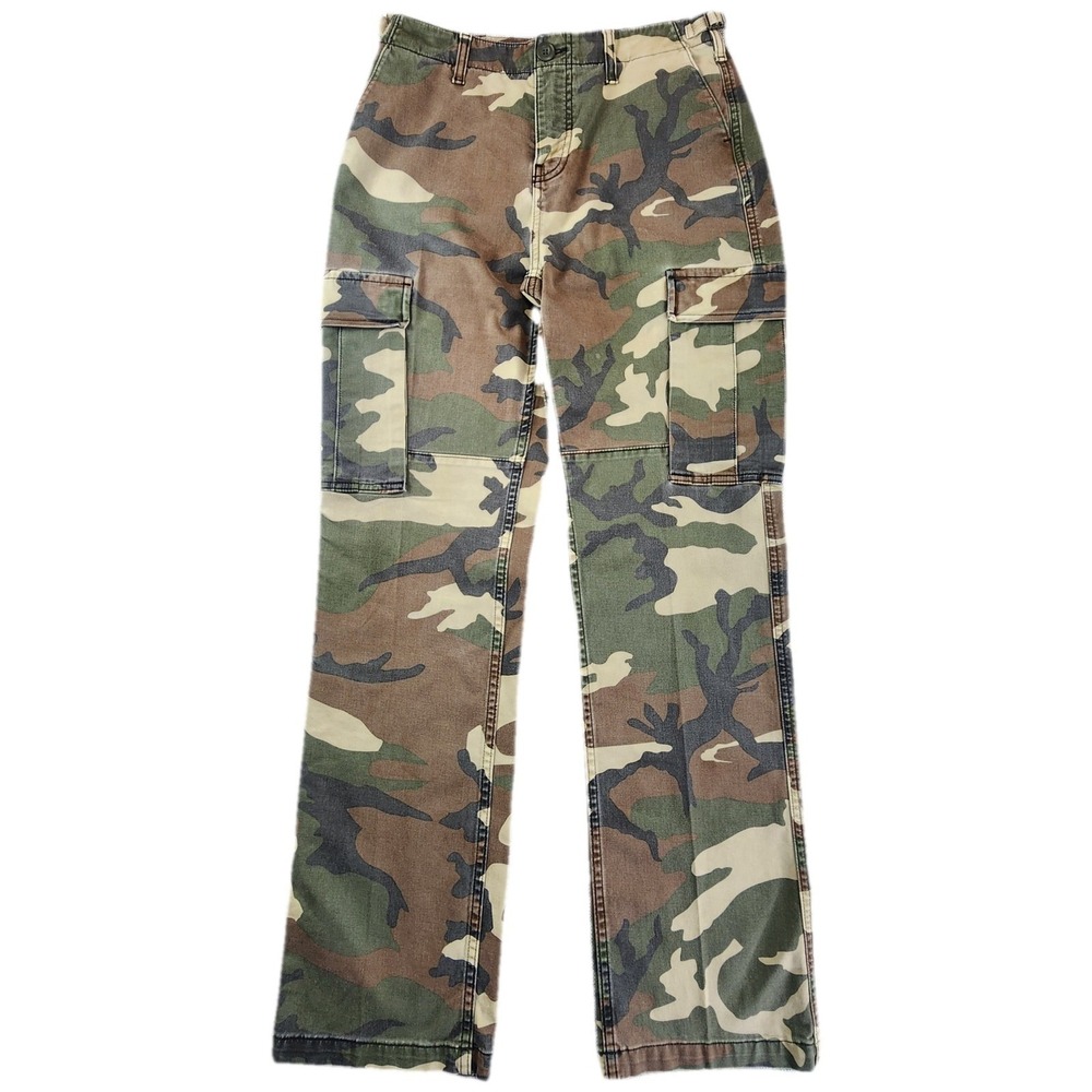 Good American Womens 0/25 Fatigue
Camo Green Uniform Cargo Pants Y2K - Picture 2 of 13